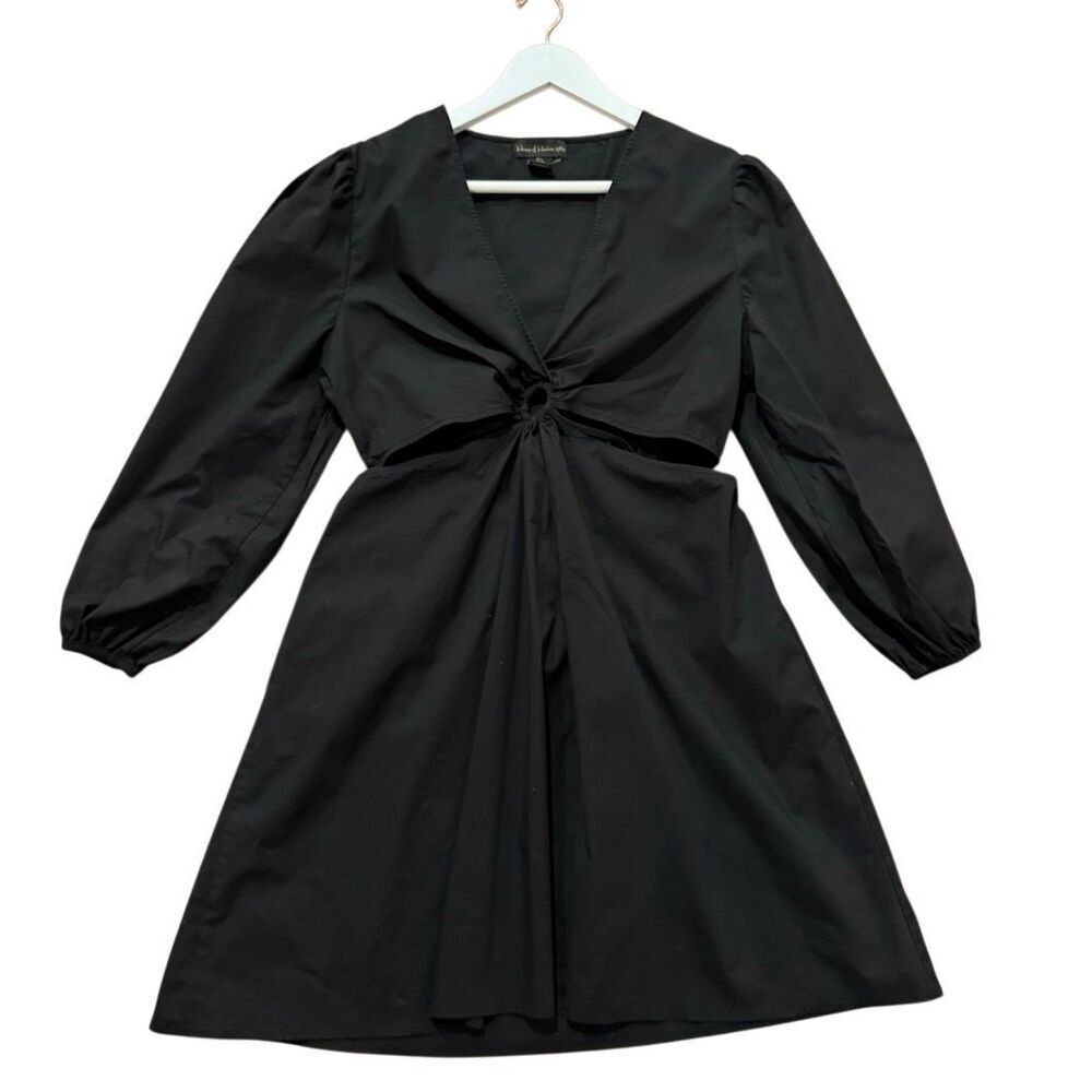 House Of Harlow 1960 Black Oring Cutout Dress Size Large View 2
